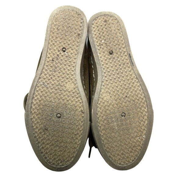 Rouge Helium Olive Green Faux Fur Trim Lace-Up Booties Size 7 - Picture 6 of 7